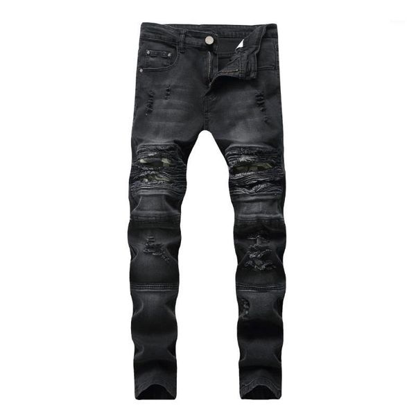 new fashion designer men's ripped jeans biker slim fit denim pants joggers male distressed destroyed trousers button pants1, Blue
new fashion designer men's ripped jeans biker slim fit denim pants joggers male distressed destroyed trousers button pants1, Blue