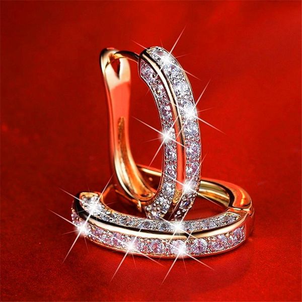 hoop & huggie luxury female white crystal earrings rose gold color zirconia for women punk hip hop wedding, Golden;silver
hoop & huggie luxury female white crystal earrings rose gold color zirconia for women punk hip hop wedding, Golden;silver