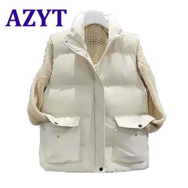 azyt winter thicken cotton down vest women 2021 big pocket loose warm sleeveless jacket winter large size women waistcoat, Black;white
azyt winter thicken cotton down vest women 2021 big pocket loose warm sleeveless jacket winter large size women waistcoat, Black;white