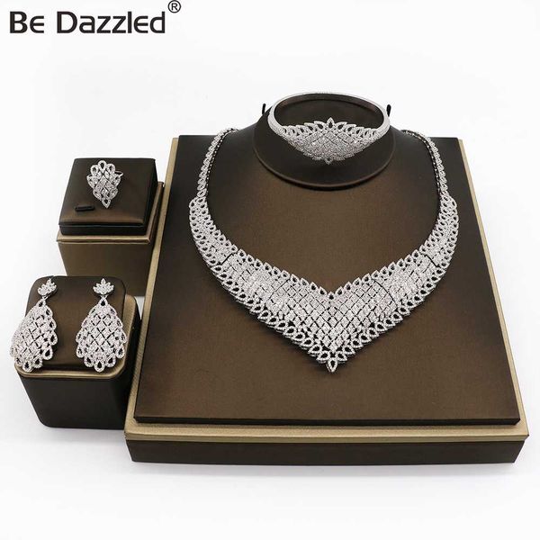 bedazzled new arrival expensive women luxury white gold color jewelry set fashion luxury design dinner set for women, Silver
bedazzled new arrival expensive women luxury white gold color jewelry set fashion luxury design dinner set for women, Silver