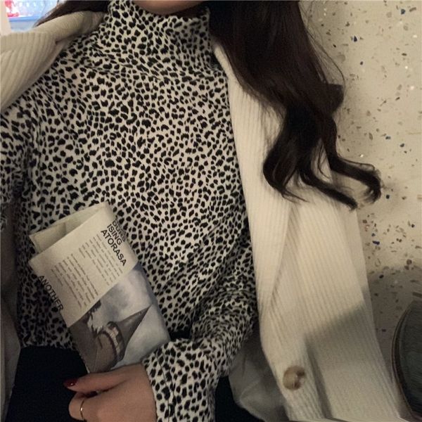 y0kbq net red contrast leopard print high collar bottoming for women 2020 t-shirt- shirt new spring and fit t with long sleeves slim top, White
y0kbq net red contrast leopard print high collar bottoming for women 2020 t-shirt- shirt new spring and fit t with long sleeves slim top, White