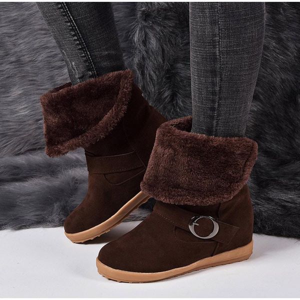 women snow boots shoes winter casual warm woman slip on flats flock plush buckle comfort female boot ladies plus size 2020, Black
women snow boots shoes winter casual warm woman slip on flats flock plush buckle comfort female boot ladies plus size 2020, Black