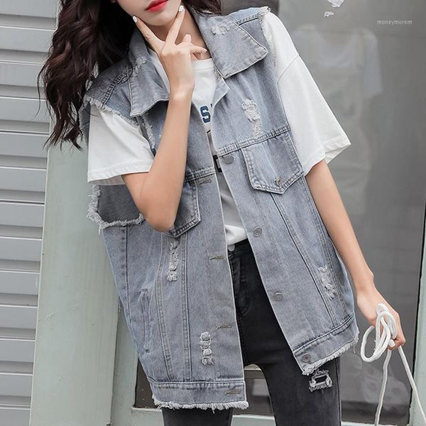 women's vests 2021 spring/summer and autumn denim vest female casual slim sleeveless shirt jacket coat long section1, Black;white
women's vests 2021 spring/summer and autumn denim vest female casual slim sleeveless shirt jacket coat long section1, Black;white