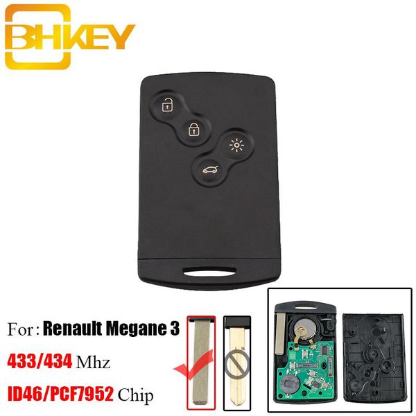 bhkey 4buttons smart remote key keyless fob 433mhz pcf7952 chip for laguna iii megane iii fluence scenic remote keys
bhkey 4buttons smart remote key keyless fob 433mhz pcf7952 chip for laguna iii megane iii fluence scenic remote keys