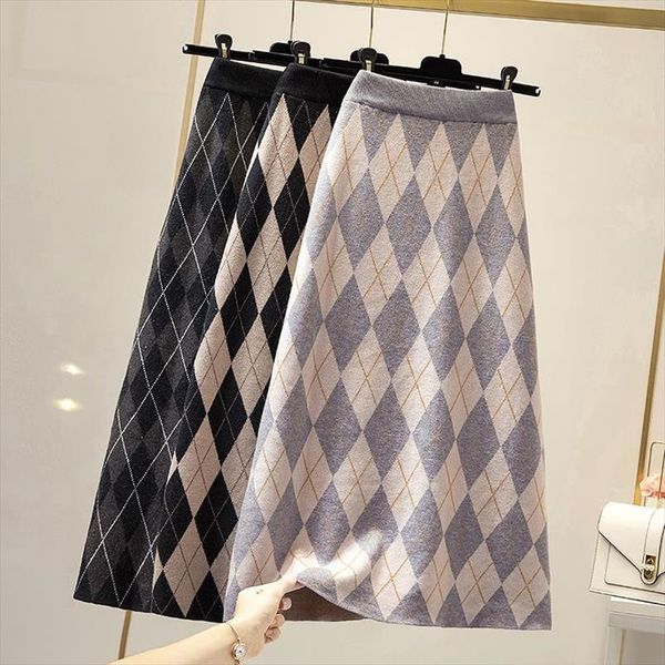 autumn winter knitting plaid midi skirts women high waist a line skirt ladies plus size vintage long skirt jupe femme streetwear, Black
autumn winter knitting plaid midi skirts women high waist a line skirt ladies plus size vintage long skirt jupe femme streetwear, Black