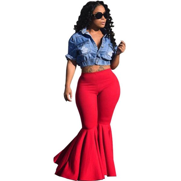 2021 plus size fashion ruffle flare pants wide leg women colorful bodycon mid waist bell-bottoms pant vintage solid trouser, Black;white
2021 plus size fashion ruffle flare pants wide leg women colorful bodycon mid waist bell-bottoms pant vintage solid trouser, Black;white