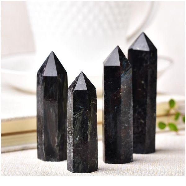 1pc natural crystal point astrophyllite healing stone quartz tower fireworks stone ornament for home decor reiki ener qylroz, Black
1pc natural crystal point astrophyllite healing stone quartz tower fireworks stone ornament for home decor reiki ener qylroz, Black