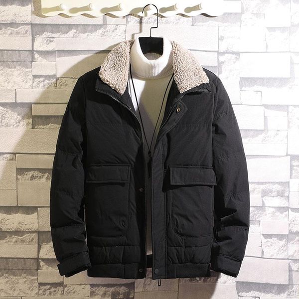 men's down & parkas winter lamb wool cotton-padded coat with stand-up collar casual padded jacket for men size m-5xl, Black
men's down & parkas winter lamb wool cotton-padded coat with stand-up collar casual padded jacket for men size m-5xl, Black