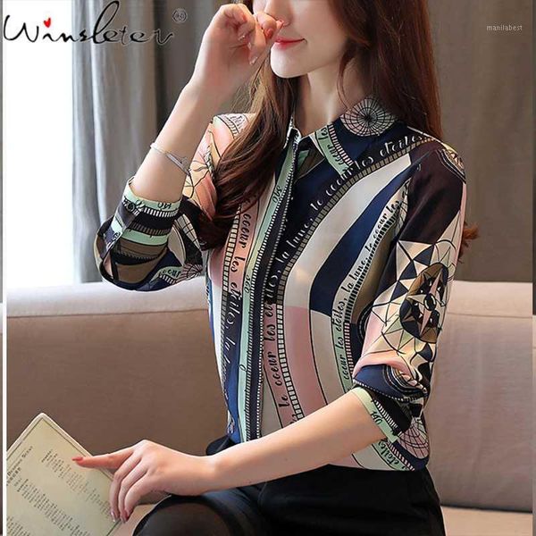 woman chiffon shirts 2020 autumn turn-down collar pullovers print women blouses long sleeve korean style t07818k1, White
woman chiffon shirts 2020 autumn turn-down collar pullovers print women blouses long sleeve korean style t07818k1, White