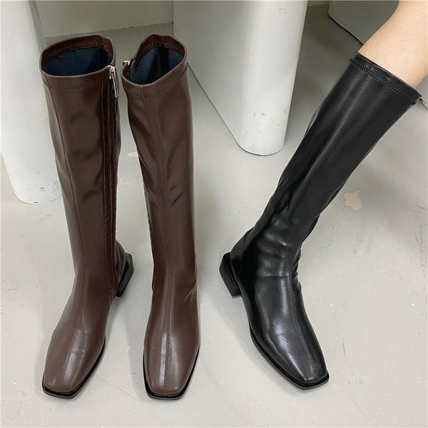 2020 winter fashion women long boots square toe riding boots autumn luxury designer knee high black brown low heels shoes
2020 winter fashion women long boots square toe riding boots autumn luxury designer knee high black brown low heels shoes