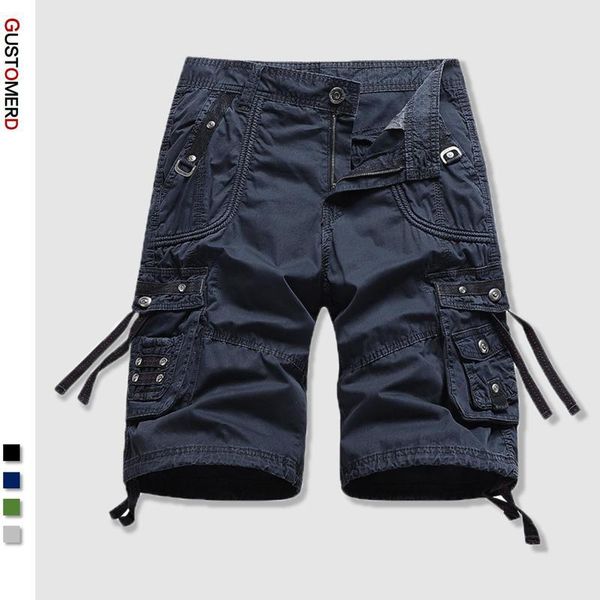 men's shorts 2021 summer high-quality mens solid color 100% cotton multi-pocket loose casual pants for men, White;black
men's shorts 2021 summer high-quality mens solid color 100% cotton multi-pocket loose casual pants for men, White;black