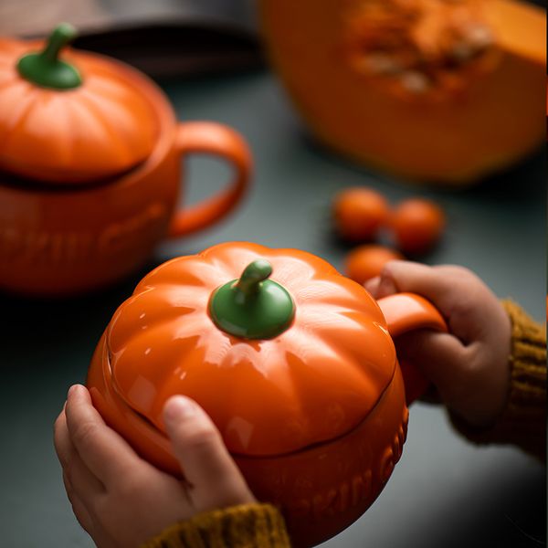 300/500/800ml creative pumpkin coffee mugs ceramic milk cup with lid breakfast oatmeal yogurt mug funny halloween gifts for kids
300/500/800ml creative pumpkin coffee mugs ceramic milk cup with lid breakfast oatmeal yogurt mug funny halloween gifts for kids