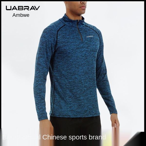 uabrav autumn winter fitness clothes men's long-sleeved basketball running compression quick-drying shirt elastic sports tights, Gray;blue
uabrav autumn winter fitness clothes men's long-sleeved basketball running compression quick-drying shirt elastic sports tights, Gray;blue