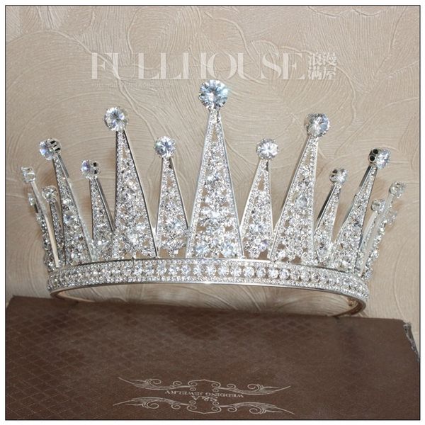 zircon super bridal headdress princess royal crown wedding dress accessories, Silver
zircon super bridal headdress princess royal crown wedding dress accessories, Silver