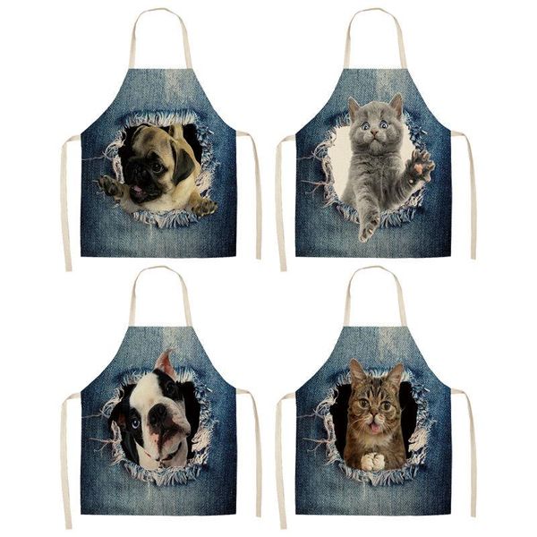 aprons 1pcs cat dog pattern kitchen cotton linen dinner party cooking bibs funny pinafore cleaning tools 53*65cm a1118
aprons 1pcs cat dog pattern kitchen cotton linen dinner party cooking bibs funny pinafore cleaning tools 53*65cm a1118