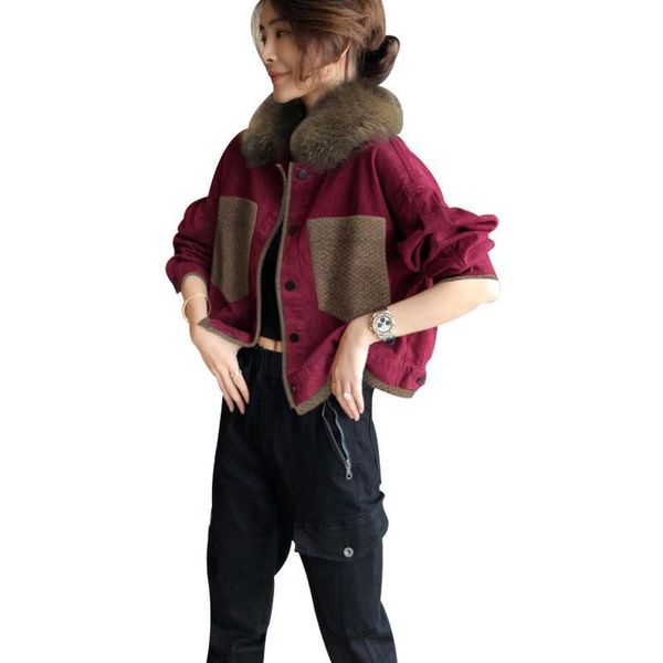hong kong style red short denim jacket women's wild jacket korean loose autumn and winter, Black
hong kong style red short denim jacket women's wild jacket korean loose autumn and winter, Black