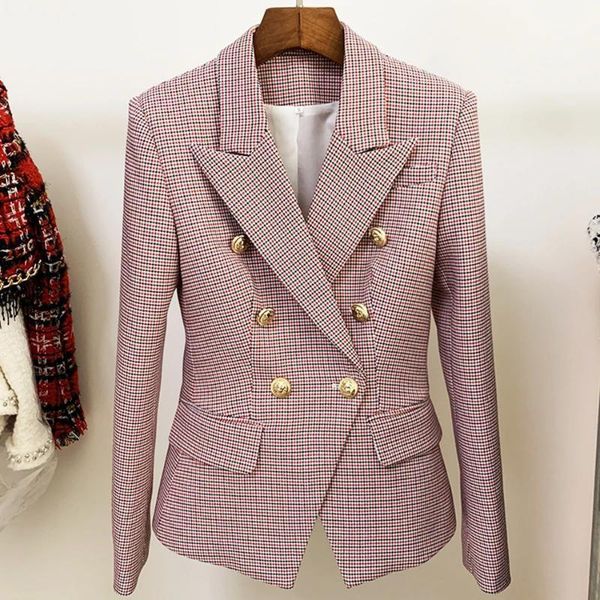 women's jackets spring 2021 pink plaid women's suit jacket lapel long sleeve double breasted gold button slim fashion, Black;brown
women's jackets spring 2021 pink plaid women's suit jacket lapel long sleeve double breasted gold button slim fashion, Black;brown