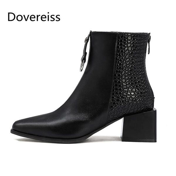 dovereiss fashion women's shoes winter flat shoes white zipper snakeskin short boot elegant concise mature 47 48, Black
dovereiss fashion women's shoes winter flat shoes white zipper snakeskin short boot elegant concise mature 47 48, Black