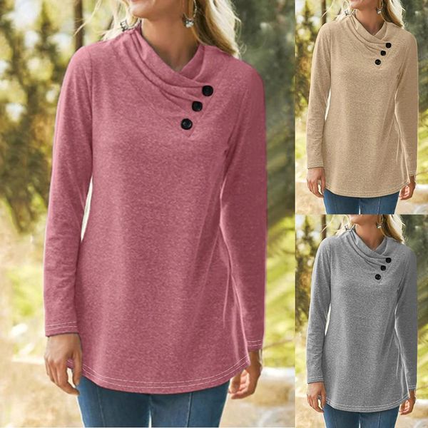 fashion solid buttons blouse shirt turtleneck tee casual autumn winter ladies female women long sleeve blusas pullover, White
fashion solid buttons blouse shirt turtleneck tee casual autumn winter ladies female women long sleeve blusas pullover, White