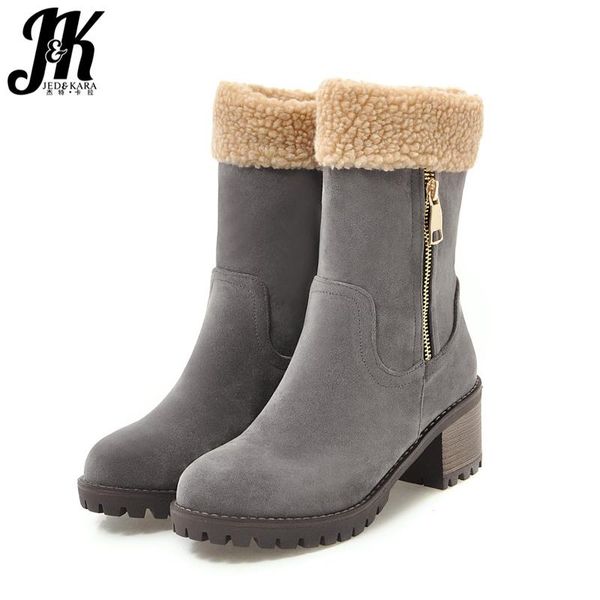 boots jk wood high heels flock women ankle round toe zip footwear warm thick plush female boot fashion snow shoes woman winter, Black
boots jk wood high heels flock women ankle round toe zip footwear warm thick plush female boot fashion snow shoes woman winter, Black