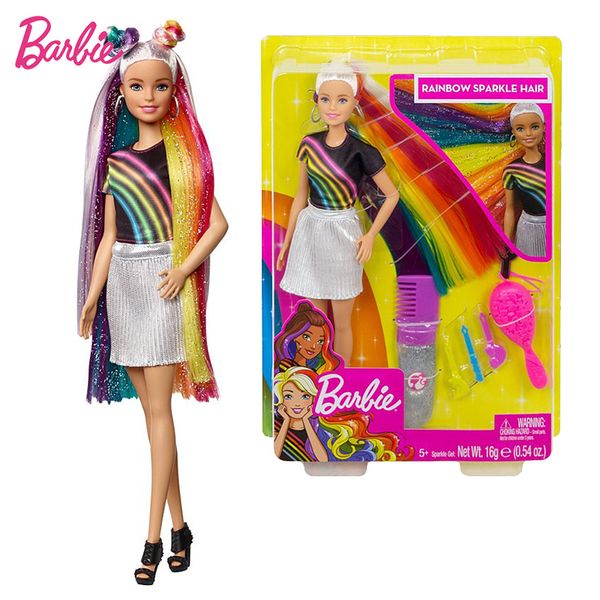 original barbie rainbow sparkle hair doll birthday present girl brinquedos bonecas toys for kids juguetes paratoys girls gift 1011
original barbie rainbow sparkle hair doll birthday present girl brinquedos bonecas toys for kids juguetes paratoys girls gift 1011