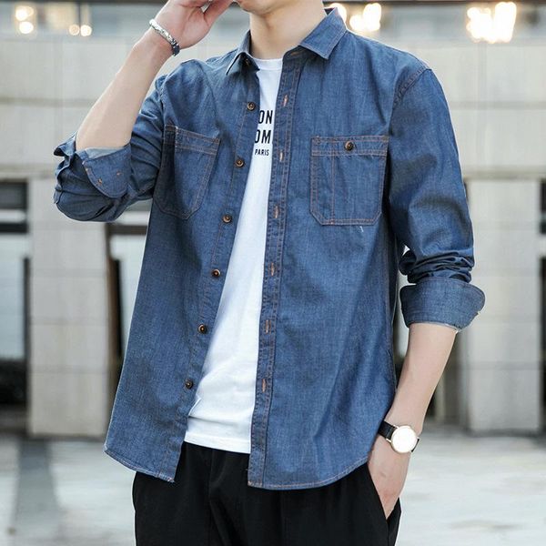 2021 spring new men's long-sleeved denim shirt pure cotton slim-fit business casual denim shirt jacket classic fashion brand top, White;black
2021 spring new men's long-sleeved denim shirt pure cotton slim-fit business casual denim shirt jacket classic fashion brand top, White;black