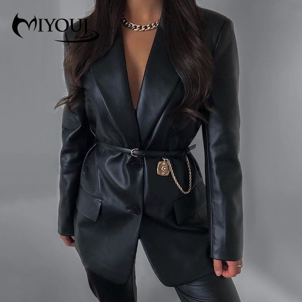 miyouj leather jacket women new 2021 suit-collar fake pocket coat casual loose fashion long sleeve, Black
miyouj leather jacket women new 2021 suit-collar fake pocket coat casual loose fashion long sleeve, Black