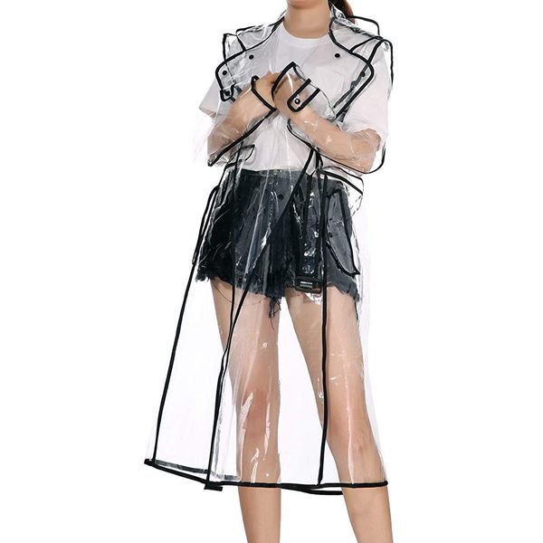 waterproof women raincoat riding travel outdoor rain poncho long rain jacket w/ pockets & belt ladies raincape, Black;white
waterproof women raincoat riding travel outdoor rain poncho long rain jacket w/ pockets & belt ladies raincape, Black;white