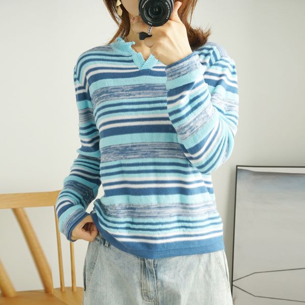 2021 new bottom off the women's cotton sweaters office lady spring stripe foreign fashion with knitted shirt 9fzw, White;black
2021 new bottom off the women's cotton sweaters office lady spring stripe foreign fashion with knitted shirt 9fzw, White;black