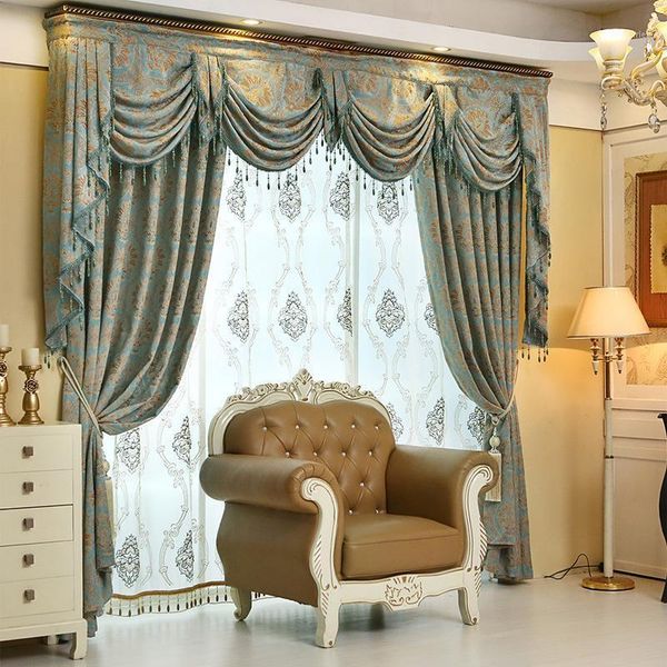 curtain & drapes custom curtains luxury high class european chenille high-grade jacquard fabrics blue cloth blackout tulle valance n3091
curtain & drapes custom curtains luxury high class european chenille high-grade jacquard fabrics blue cloth blackout tulle valance n3091