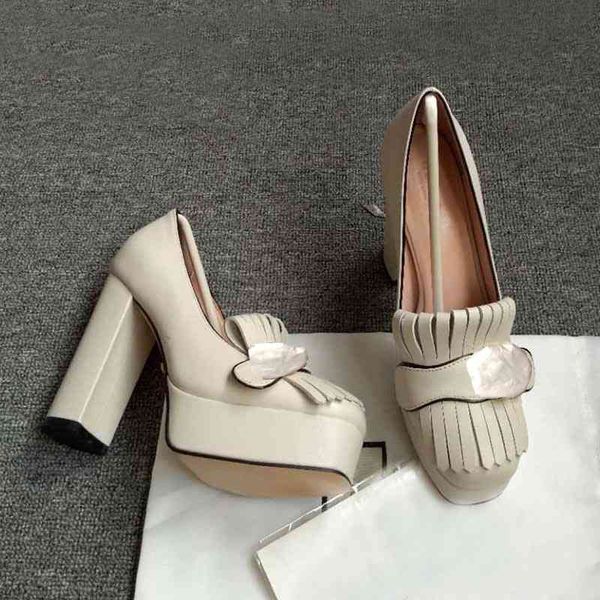 cowhide fashion designer dress shoes thick-heeled women's gold high heels spring and autumn metal buckle fringed high-heeled bride', Black
cowhide fashion designer dress shoes thick-heeled women's gold high heels spring and autumn metal buckle fringed high-heeled bride', Black
