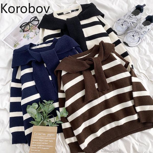 korobov harajuku japanese women sweaters korean o neck long sleeve striped sueter mujer streetwear ulzzang preppy style pullover1, White;black
korobov harajuku japanese women sweaters korean o neck long sleeve striped sueter mujer streetwear ulzzang preppy style pullover1, White;black
