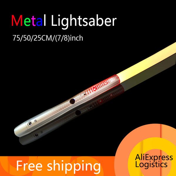 new 1pcs cosplay lightsaber with light sound saber metal alloy skywalker sword toy gift boy birthday gift halloween toys q0113