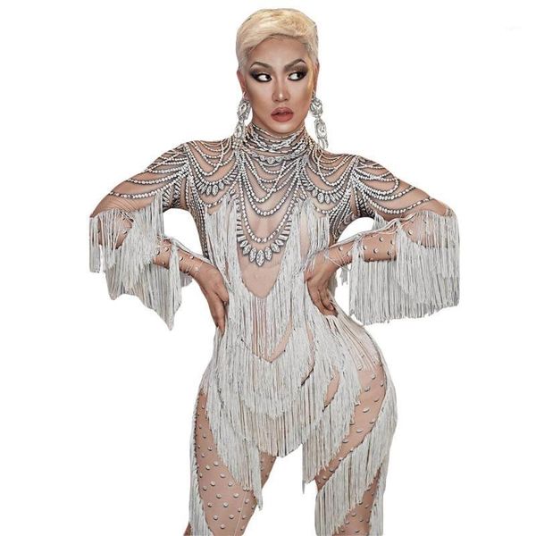 white tassel jumpsuit women stage show wear fake rhinestone print dancer spandex nightclub costumes1, Black;red
white tassel jumpsuit women stage show wear fake rhinestone print dancer spandex nightclub costumes1, Black;red