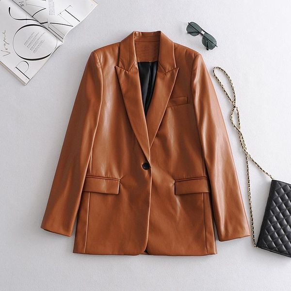 loose pu faux leather blazers women leather jacket coat brown new women's jackets outerwear ladies coats female suit1, Black
loose pu faux leather blazers women leather jacket coat brown new women's jackets outerwear ladies coats female suit1, Black