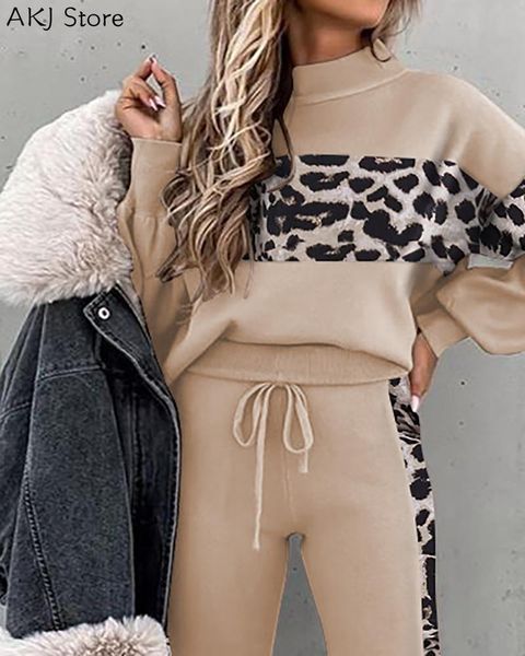 women fashion elegant leopard patchwork lantern sleeve & drawstring pockets design pants set, Gray
women fashion elegant leopard patchwork lantern sleeve & drawstring pockets design pants set, Gray