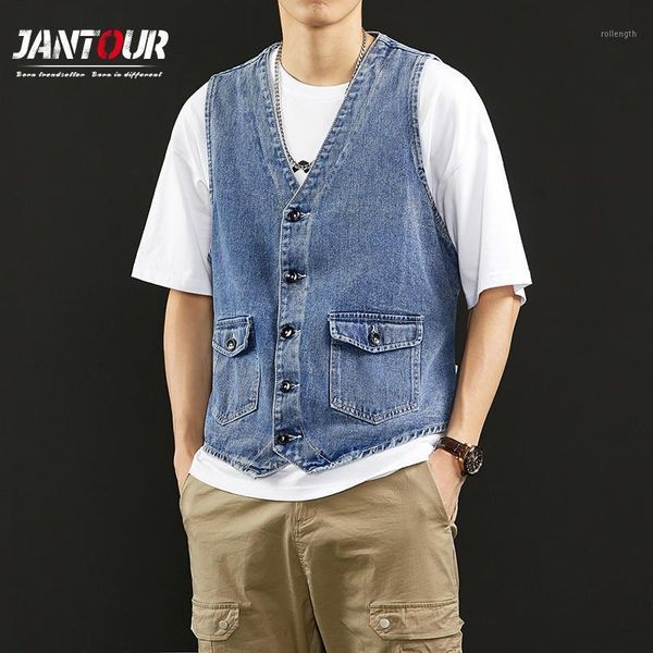 2021 new men's denim vest fashion casual classic style v-neck slim fit vest jeans jacket coat male blue brand men clothing1, Black;white
2021 new men's denim vest fashion casual classic style v-neck slim fit vest jeans jacket coat male blue brand men clothing1, Black;white