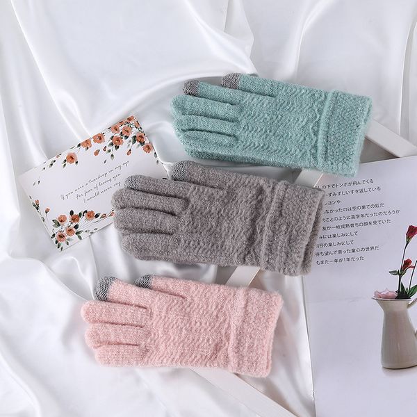 cold-proof cashmere gloves autumn and winter thickening plus cashmere knitted gloves ladies warm riding gloves, Blue;gray
cold-proof cashmere gloves autumn and winter thickening plus cashmere knitted gloves ladies warm riding gloves, Blue;gray