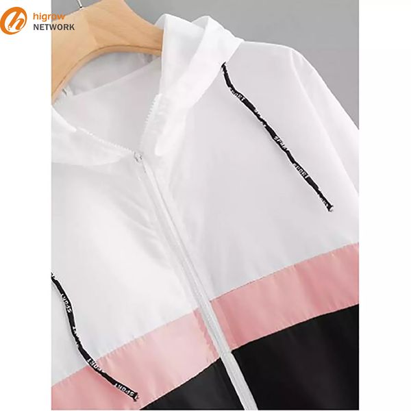 2020 women's jacket windbreaker zip hoodie patchwork thin jacket fashion casual suntan jacket street spring blazer, Black;brown
2020 women's jacket windbreaker zip hoodie patchwork thin jacket fashion casual suntan jacket street spring blazer, Black;brown