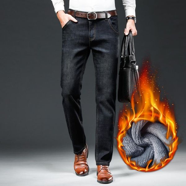 plus size 40 men's winter jeans men warm thick stretch denim fleece jean straight fit trousers, Blue
plus size 40 men's winter jeans men warm thick stretch denim fleece jean straight fit trousers, Blue