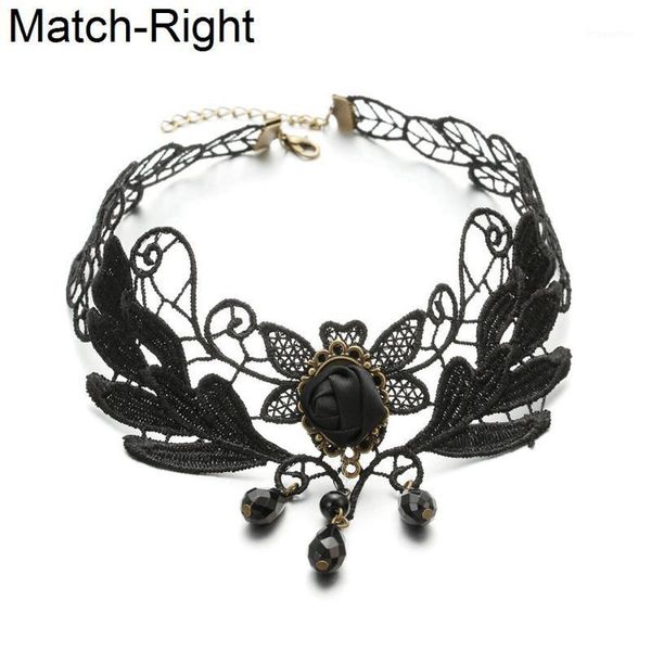match-right short chain lace necklaces & pendants for women black beads gothic choker necklace lx0761, Golden;silver
match-right short chain lace necklaces & pendants for women black beads gothic choker necklace lx0761, Golden;silver