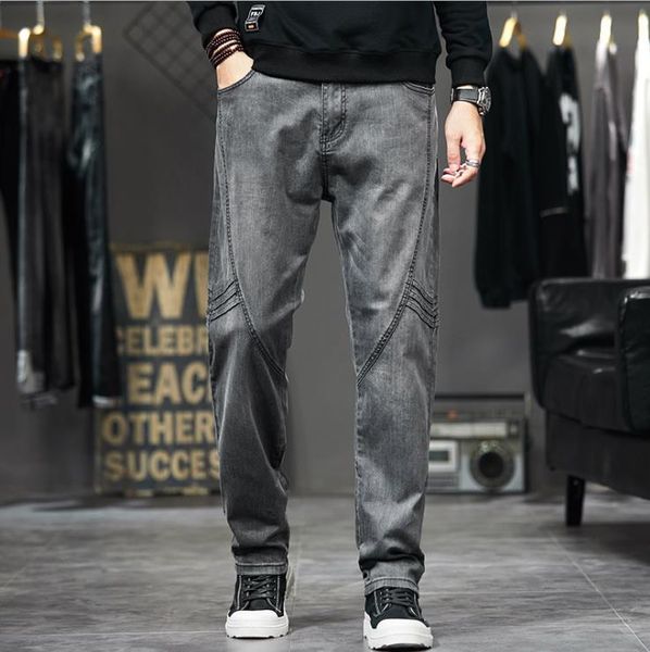 men's loose elasticity jeans mens hiphop baggy denim pants leisure fat men clothing cargo trousers plus size 44 mens bottoms, Blue
men's loose elasticity jeans mens hiphop baggy denim pants leisure fat men clothing cargo trousers plus size 44 mens bottoms, Blue