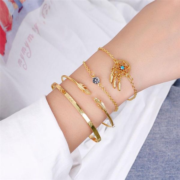 dotshe 4 pcs/set bohemian gold color tassel zirconia pave open bracelet set for women punk party beach boho bangle jewelry gifts, Black
dotshe 4 pcs/set bohemian gold color tassel zirconia pave open bracelet set for women punk party beach boho bangle jewelry gifts, Black