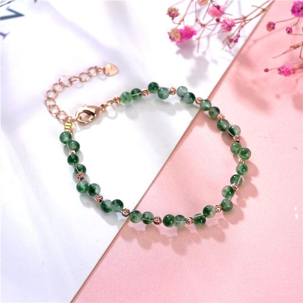 charms natural stone bracelet green crystal beaded bracelets handmade bangle for women prayer fitness chain jewelry gift b431, Golden;silver
charms natural stone bracelet green crystal beaded bracelets handmade bangle for women prayer fitness chain jewelry gift b431, Golden;silver