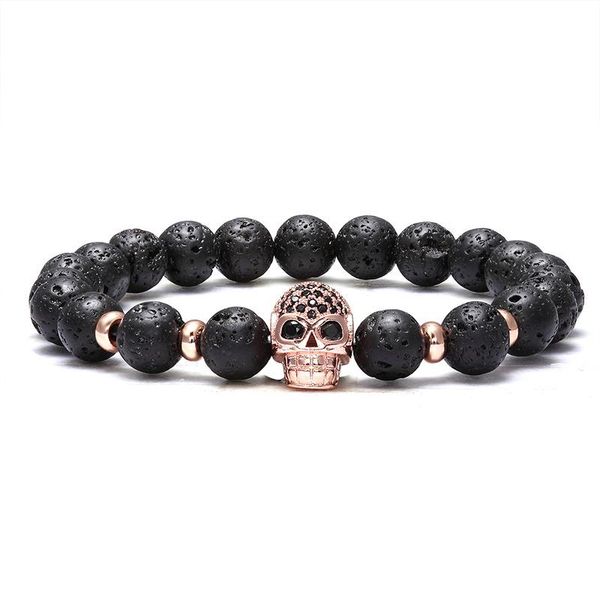 livvy lava stone men's bracelet retro fashion volcanic stone natural cz skull beaded bracelet jewelry gift, Black
livvy lava stone men's bracelet retro fashion volcanic stone natural cz skull beaded bracelet jewelry gift, Black