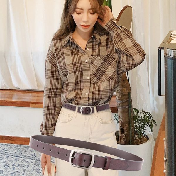 women's belt simple and versatilekorean leather layercowhide waist and jeans widthfashionable ins style decorative jeans belt gup0y gup, Black;brown
women's belt simple and versatilekorean leather layercowhide waist and jeans widthfashionable ins style decorative jeans belt gup0y gup, Black;brown