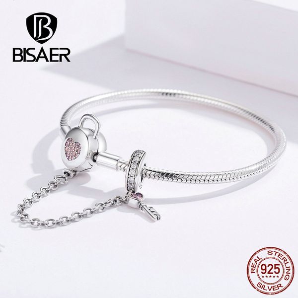 bisaer 925 sterling silver heart shape lock clasp safety chain femme silver bracelets for women luxury jewelry pulseira ecb143 1028, Black
bisaer 925 sterling silver heart shape lock clasp safety chain femme silver bracelets for women luxury jewelry pulseira ecb143 1028, Black