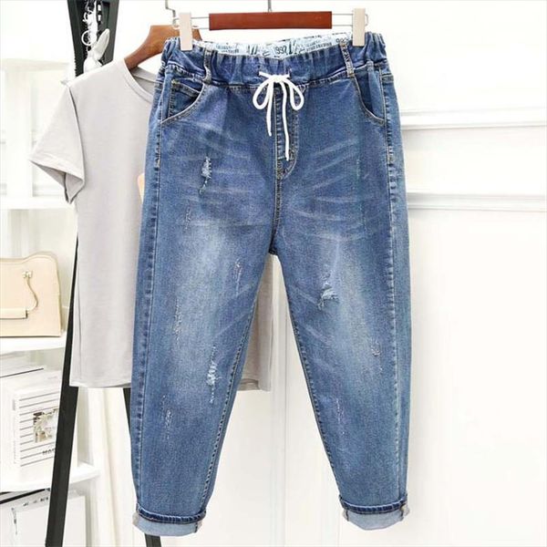 5xl high waist denim jeans women loose harem pants vintage boyfriend jeans for women streetwear plus size mom femme q1446, Blue
5xl high waist denim jeans women loose harem pants vintage boyfriend jeans for women streetwear plus size mom femme q1446, Blue