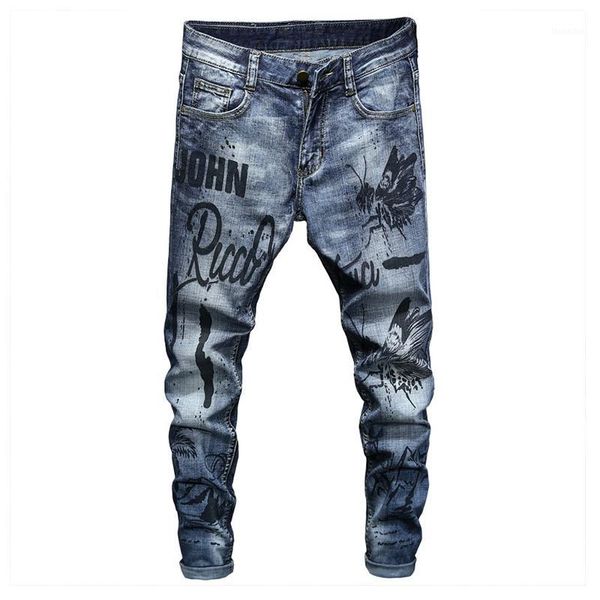 men's jeans sokotoo men's butterfly letters printed fashion slim fit blue stretch denim tapered pants1
men's jeans sokotoo men's butterfly letters printed fashion slim fit blue stretch denim tapered pants1