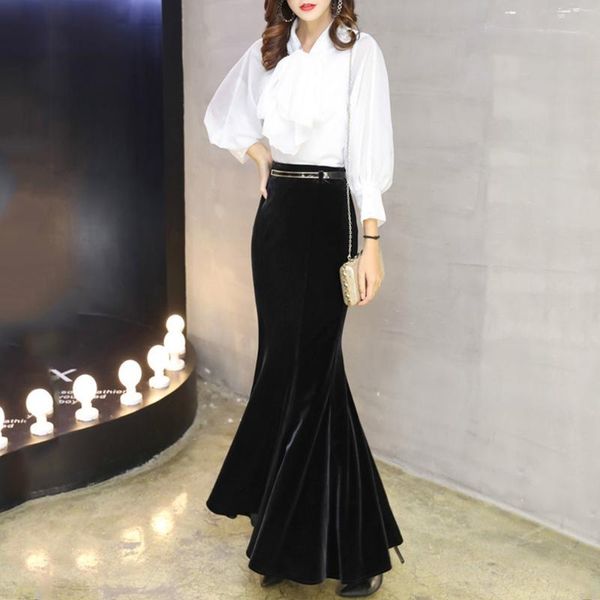 skirts 5xl plus size fall 2021 retro velvet long skirt wrap mermaid lady fashion women elegant black with belt
skirts 5xl plus size fall 2021 retro velvet long skirt wrap mermaid lady fashion women elegant black with belt